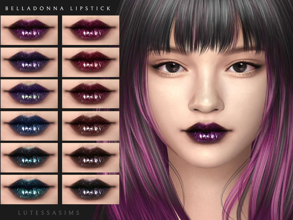 Sims 4 dark glossy lipstick