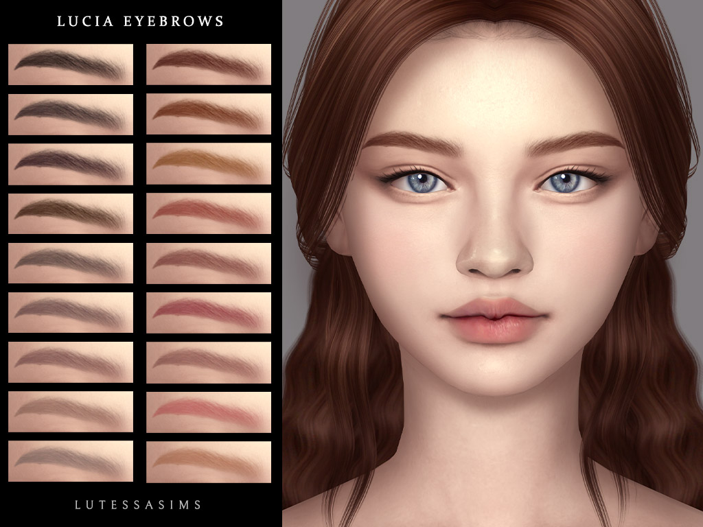 sims 4 realistic soft angled eyebrows cc